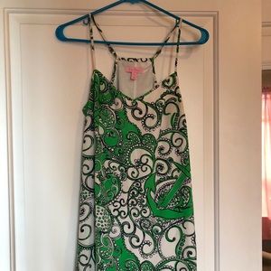 Lilly Pulitzer green silk dress